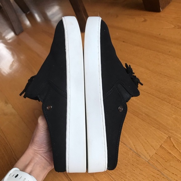 Spenco shoes Slip On Mule Slide Black tassels suede sandals womens size 6.5 - Picture 6 of 10